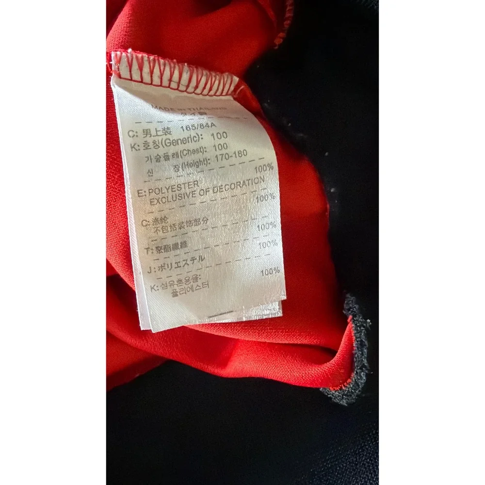 Nike Manchester United Track Jacket Mens Medium Red Black Full Zip Soccer MUFC